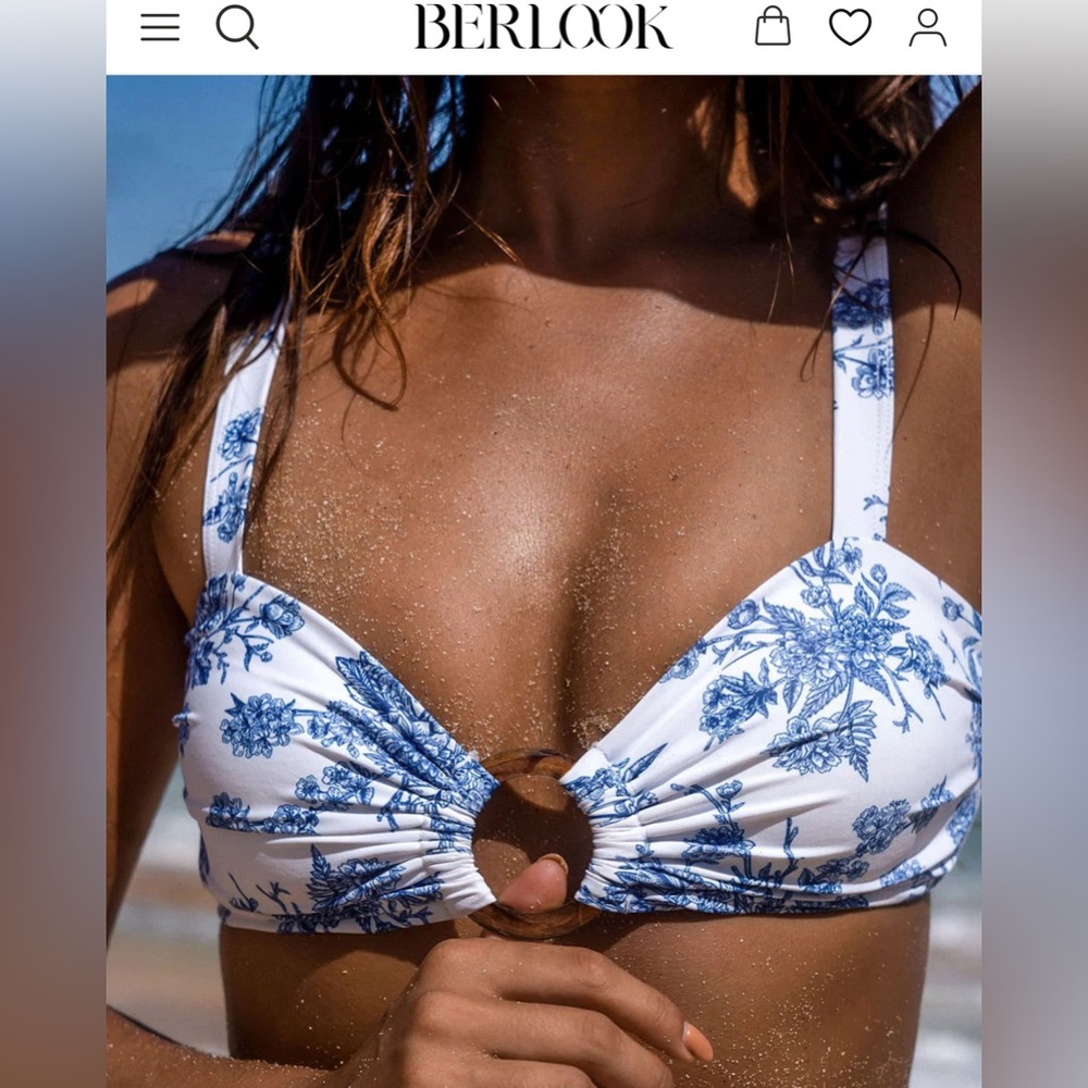 BERLOOK Blue and White Floral Bikini